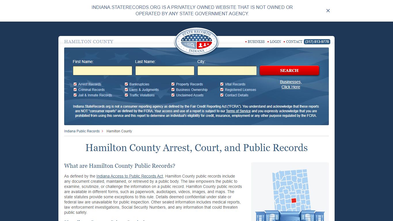 Hamilton County Arrest, Court, and Public Records